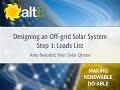 Loads List: Off Grid Solar Power System Design - Step 1