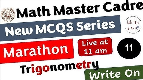Math Master Cadre | Trigonometry | Most Important MCQs | Ch - 02 | New Classes |Deeply Explained