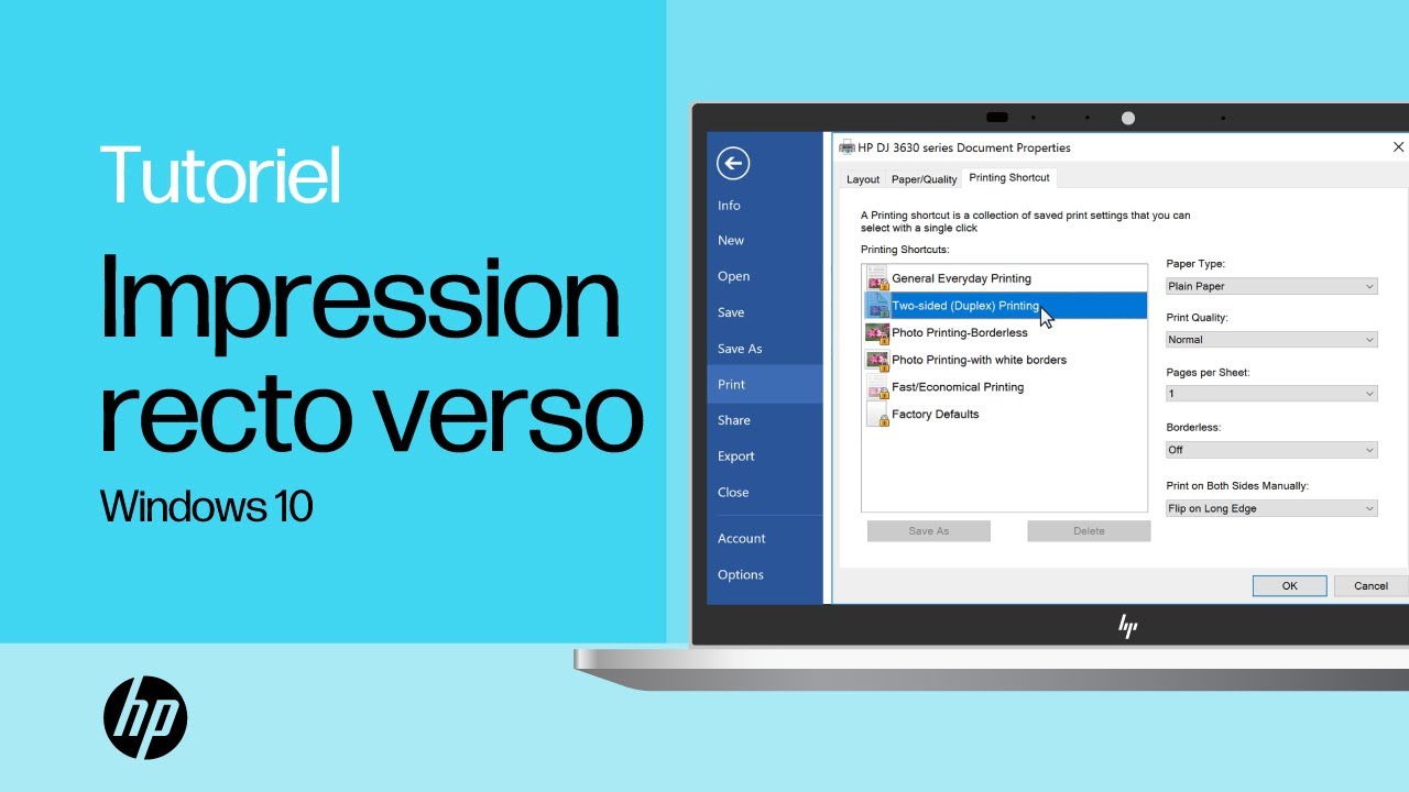 Comment imprimer recto verso HP 