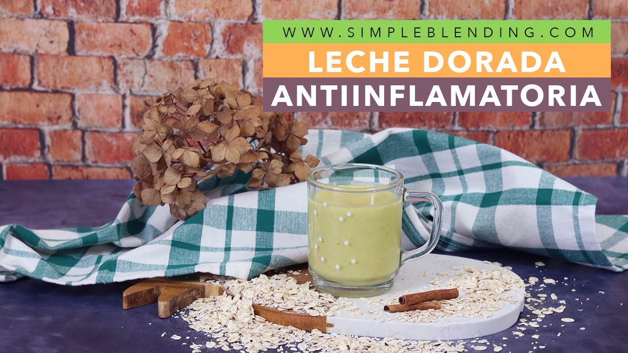 DESINFLÁMATE CON ESTA BEBIDA CON CÚRCUMA Y AVENA | Receta de leche dorada con avena fácil