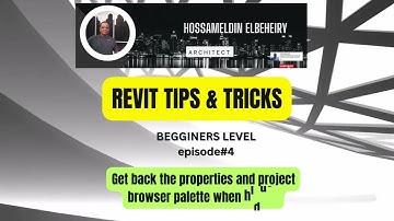 PROPERTIES AND PROJECT BROWSER Gone! , GET THEM BACK - REVIT TIPS & TRICKS_4