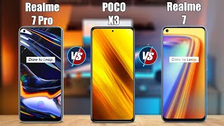 Poco x3 vs Realme 7 vs Realme 7 Pro | full comparison