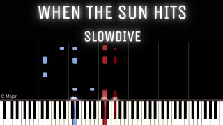 When The Sun Hits - Slowdive [PIANO TUTORIAL + SHEET MUSIC]