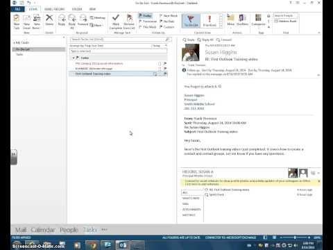 Outlook Flag an email and send a reminder