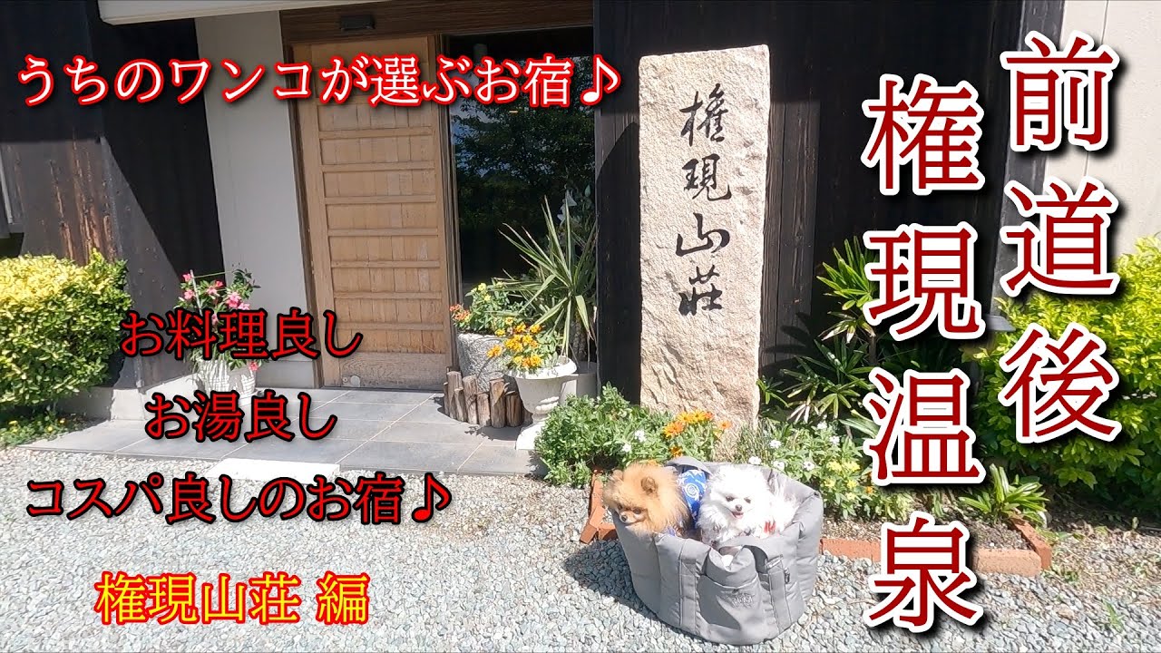 走るモップハウス【バンコン】が行く!!!うちのワンコが選ぶお宿♪前道後 権現温泉権現山荘 編