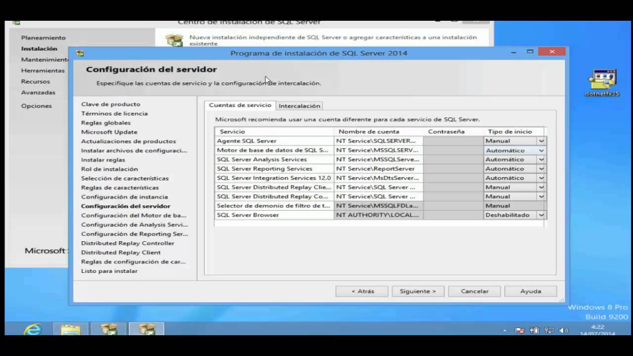 Instalación de SQL Server 2014 en Windows 8.1 - YouTube