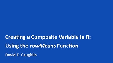 Creating a Composite Variable in R | Using the rowMeans Function