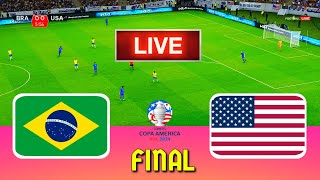 BRAZIL vs USA - Copa America 2024 Final | Full Match All Goals | Live Football Match