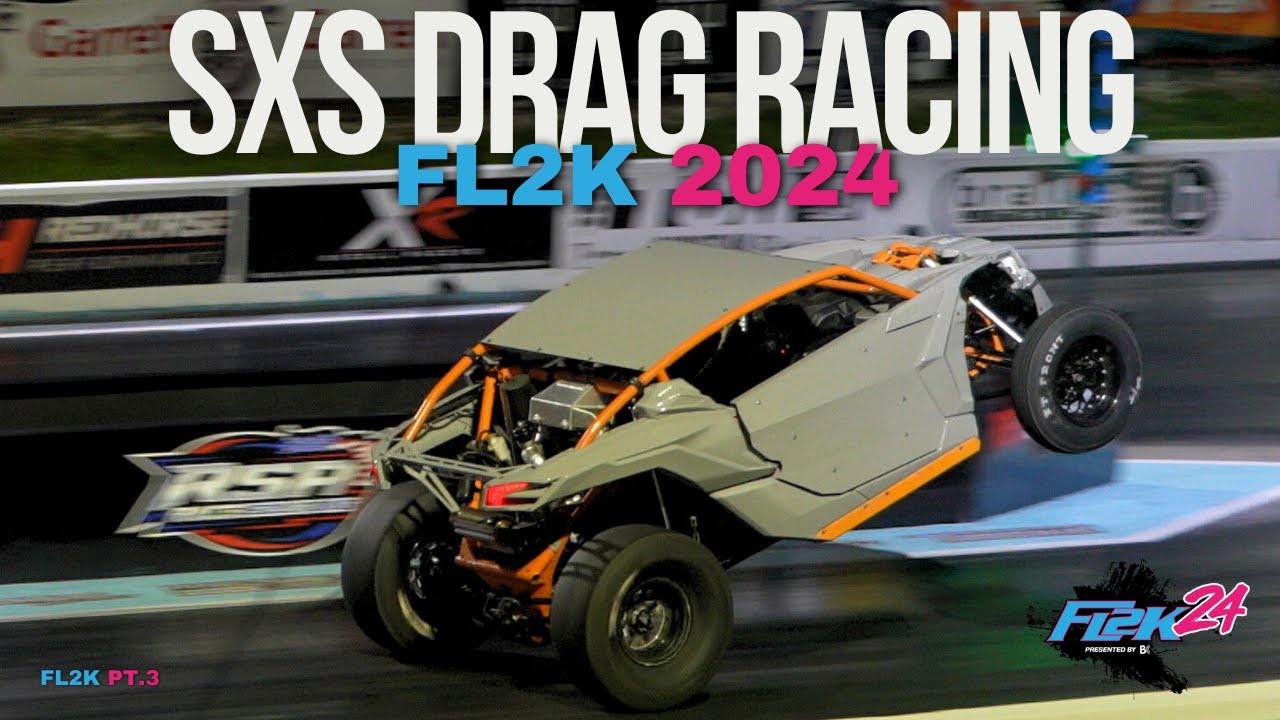 SXS Drag Racing at Bradenton Motorsports Park FL2K 2024 | Crazy Wheelie & Burnouts- 4k