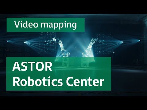 Noc Robotyzacji w ASTOR Robotics Center - video mapping z Kawasaki Robotics BX200L