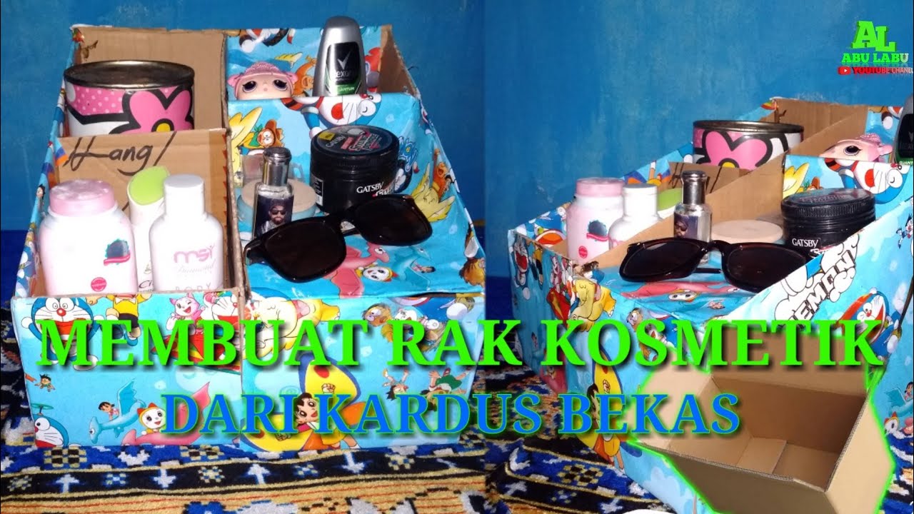 membuat rak  kosmetik  dari  kardus bekas  YouTube