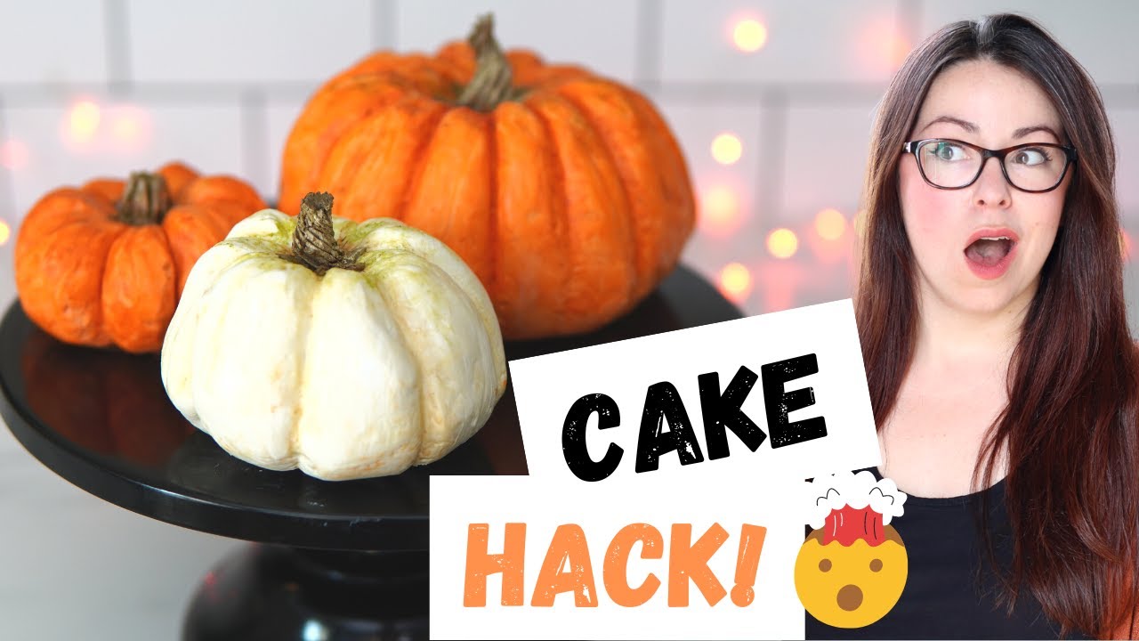 SUPER EASY Pumpkin Cake Hack (no fondant!) - YouTube