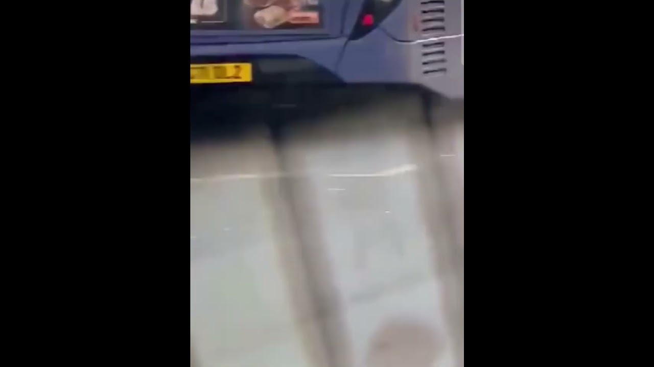 Walking into a bus in Paisley 