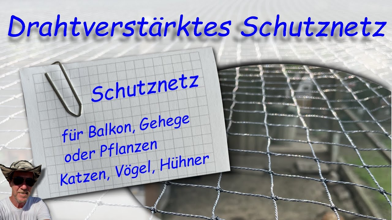 Ein drahtverstärktes Schutznetz für Katzen, Vögel oder Hühner