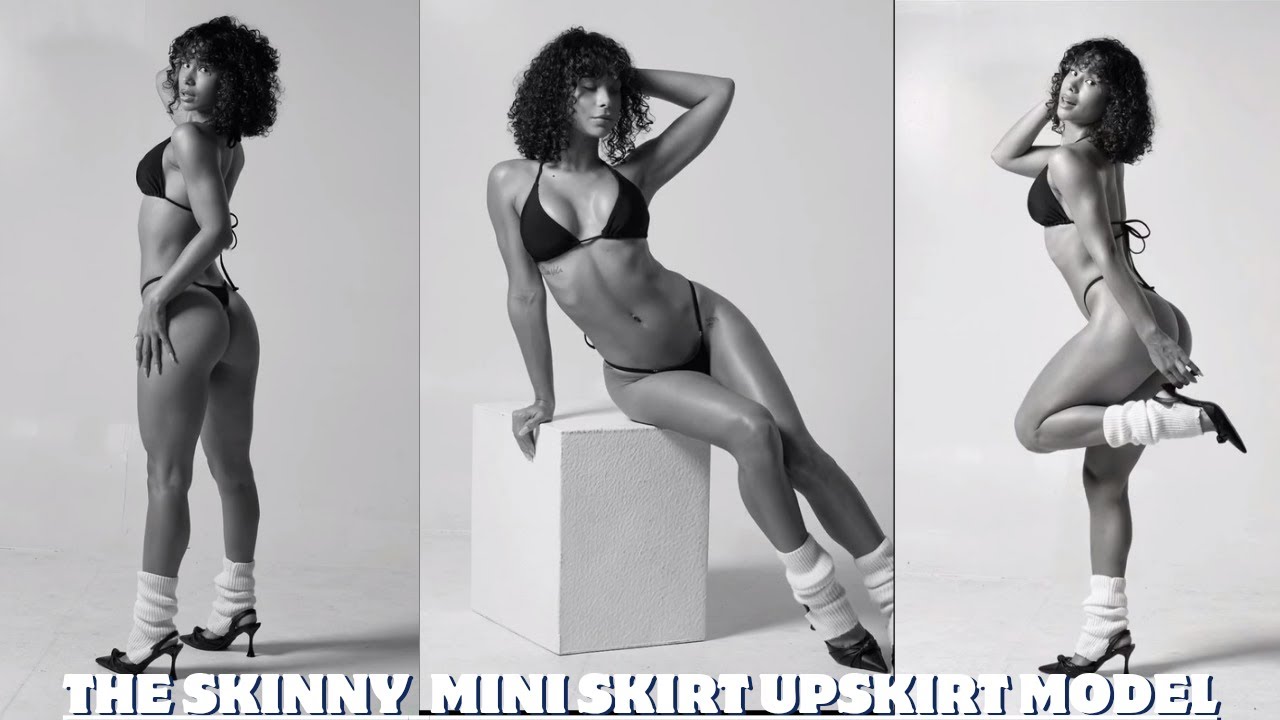 The skinny miniskirt upskirt model 