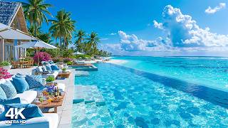 Happy Bossa Nova Music at Seaside Morning Ambience 🌊 Smooth Jazz & Gentle Waves Sound for Good Moods screenshot 4
