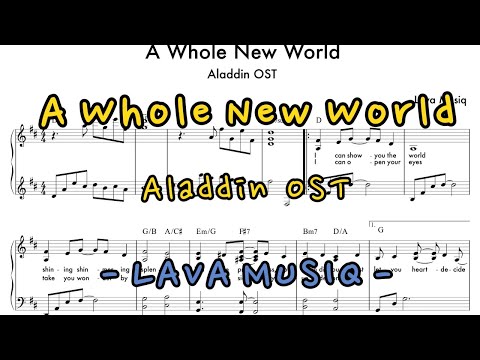 A Whole New World (쉬운 악보) - 알라딘 OST