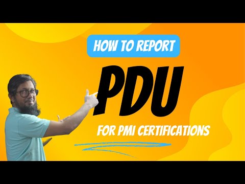 How to report PDU through pmi.org?