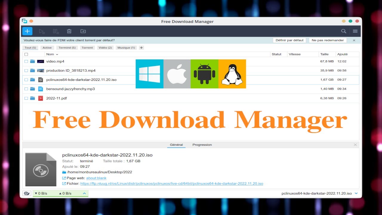 Free Download Manager est un gestionnaire de tlchargements gratuit et open source