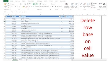 Delete row base on cell value - Xoá dòng theo điều kiện
