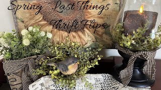 Thrift Shop Makeover:  Upcycling Thrifted Spring Decor | Last Thing Thrifted