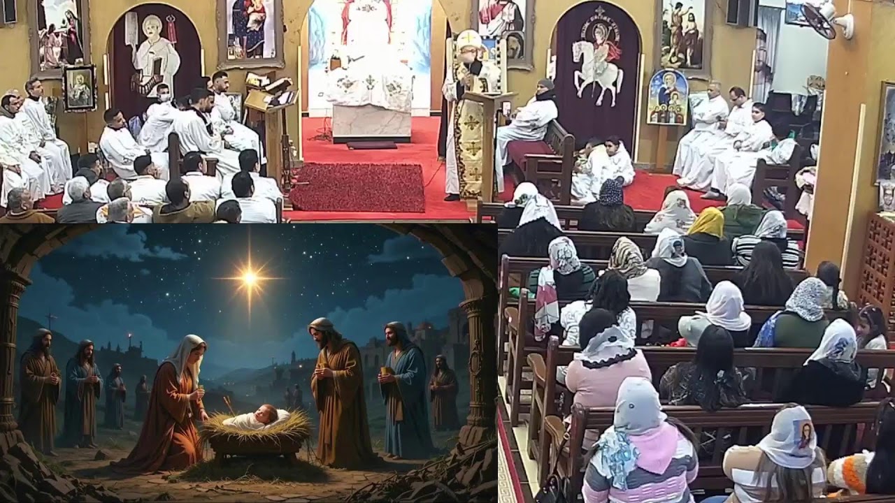 بث مباشر قداس عيد الميلاد المجيد من كنيسة الشهيدة رفقة واولادها الخمسة بالقناطر الخيرية