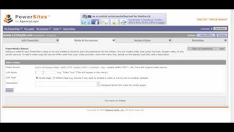 AgencyLogic Support Video - How To Link An Embedded Video To Your PowerSite