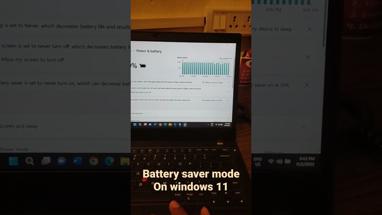 How to turn on power saver mode on windows 11