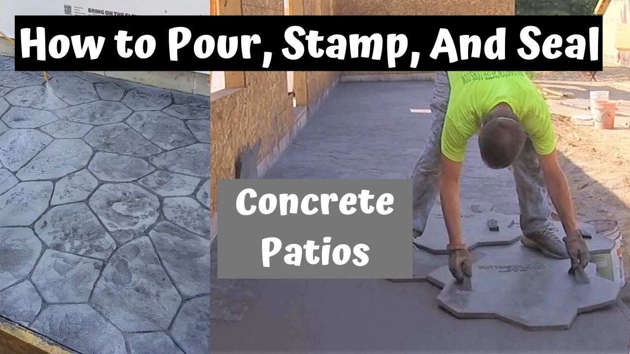 How To Pour And Stamp A Concrete Patio Entrance
