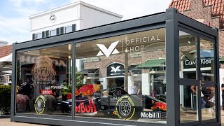 RB14 in 2021 livery @ Max Verstappen shop, Batavia Stad Fashion Outlet