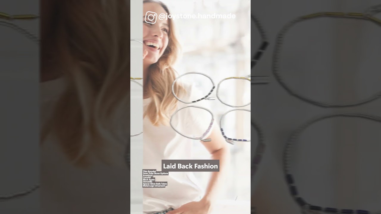 Thin Bracelet Silver Balls Amethyst Lazurite Black Agate Hematite Tubes Option Logo Ornament #shorts