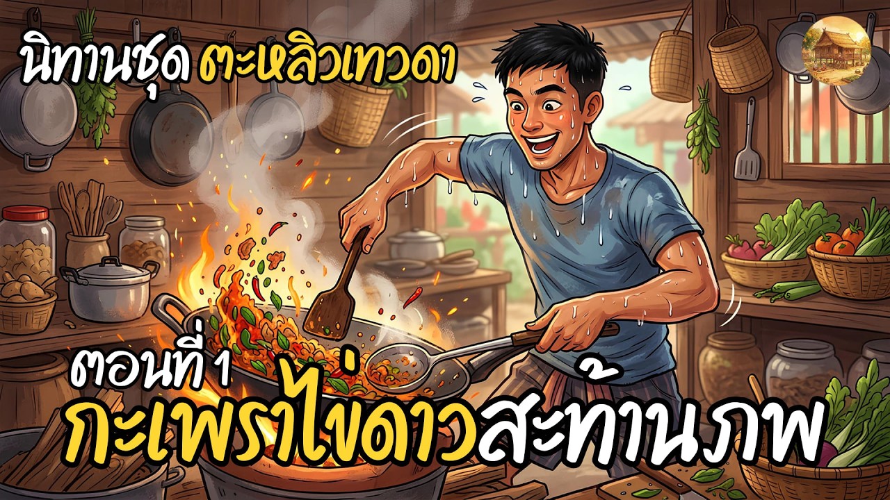 กะเพราไข่ดาวสะท้านภพ | EP.12 นิทานกลางสวน #นิทานพื้นบ้าน #นิทานก่อนนอน #นิทานสอนใจ #นิทานชาวบ้าน