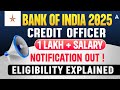 BOI Credit Officer Recruitment 2025 | BOI Credit Officer Detailed Eligibility Explained By Veer sir