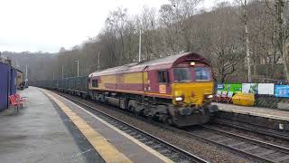 Deutsche Bahn Cargo 66 121 at Todmorden:19/02/2026.