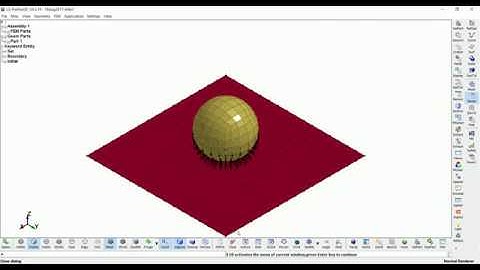LS-PrePost_Web-Tutorial:3-1-Ball-impacting