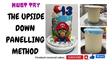 THE UPSIDE DOWN PANELLING METHOD.  STEP BY STEP #cakedecorating #fondantcake , #caketips #viral
