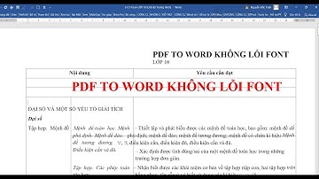 Chuyển PDF sang Word không lỗi font bạn nên biết