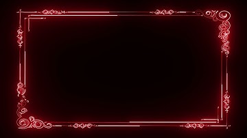 Copyrighted Royalty Red Color Neon lights rectangle frame animated loop background