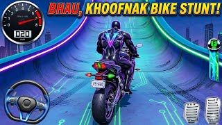 Impossible Motor Bike Tracks 3D - Dangerous Sky Road Bike Racing Game screenshot 3