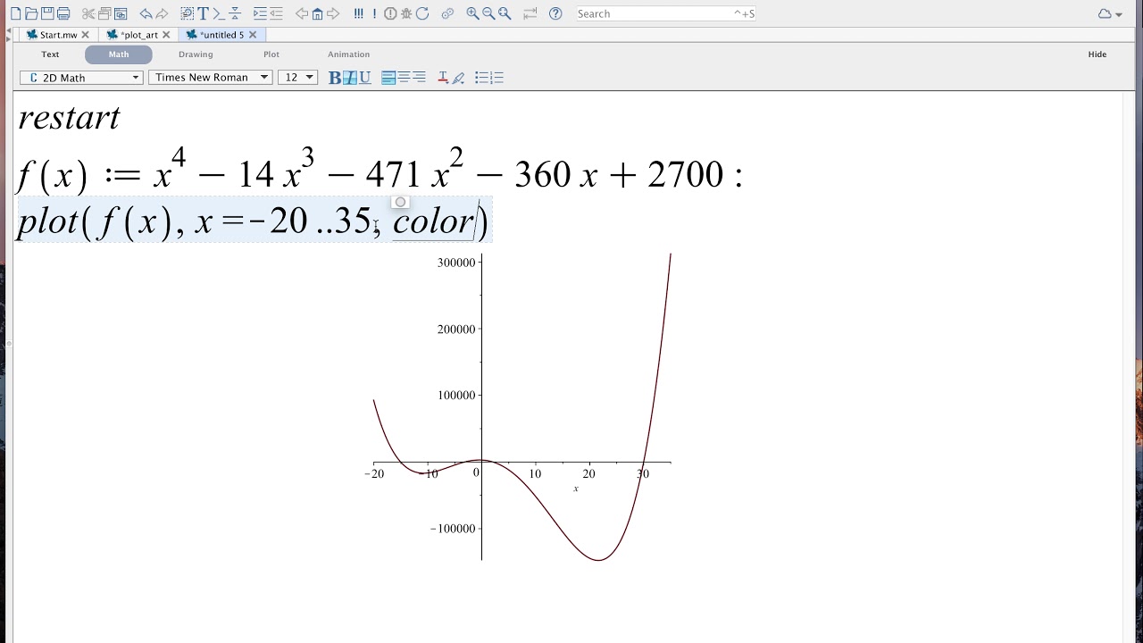Plot - Styling af plot - Maple - YouTube