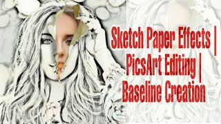 How to create Sketch with Paper Tear Effect | Picsart Editing- Baseline Creation. screenshot 5
