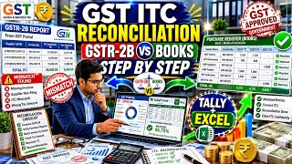 GST ITC Reconciliation Complete Process | GSTR-2B vs Books | Annual & Monthly @SmartFinGrid