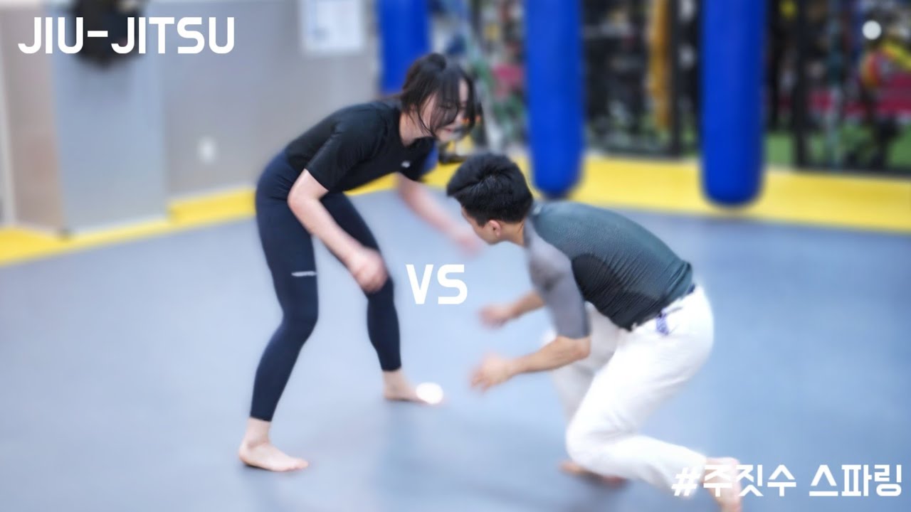 [주짓수스파링] 레슬링 좀 배웠다고 까부네요..?