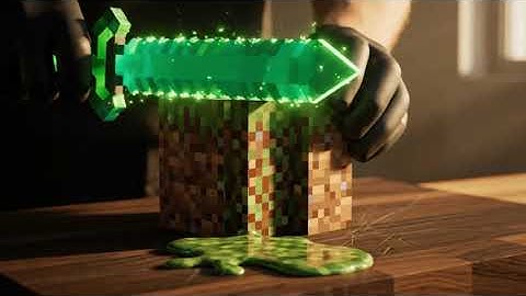 Man Cutting Minecraft Blocks for Relaxation & Sleep Sounds