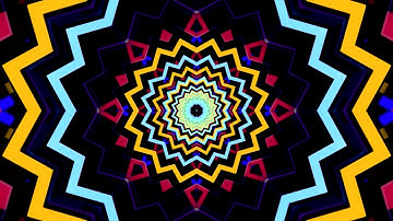animated neon cool colours mandala Flower vj loops motion Background -free vj loops Background video