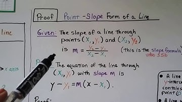 Geometry 3.6a, Point-slope form & Slope-intercept form