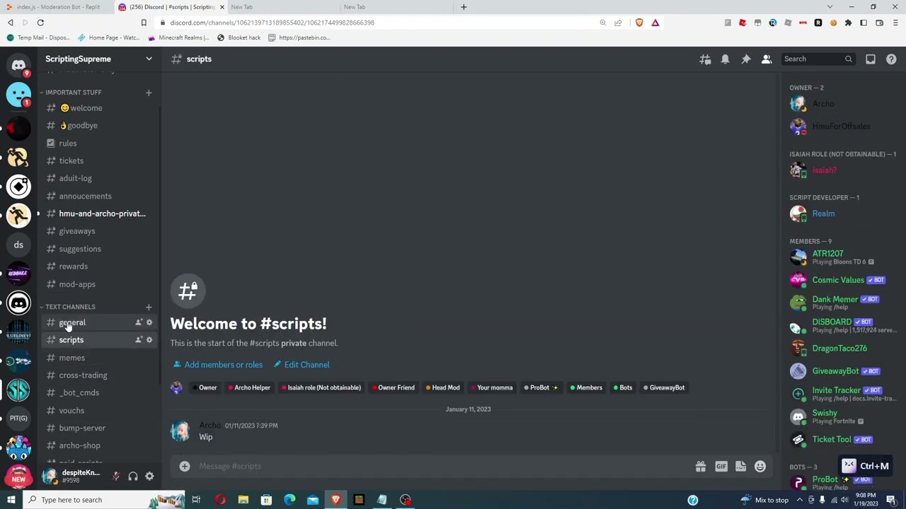 My Discord Server Roblox Scripts YouTube 