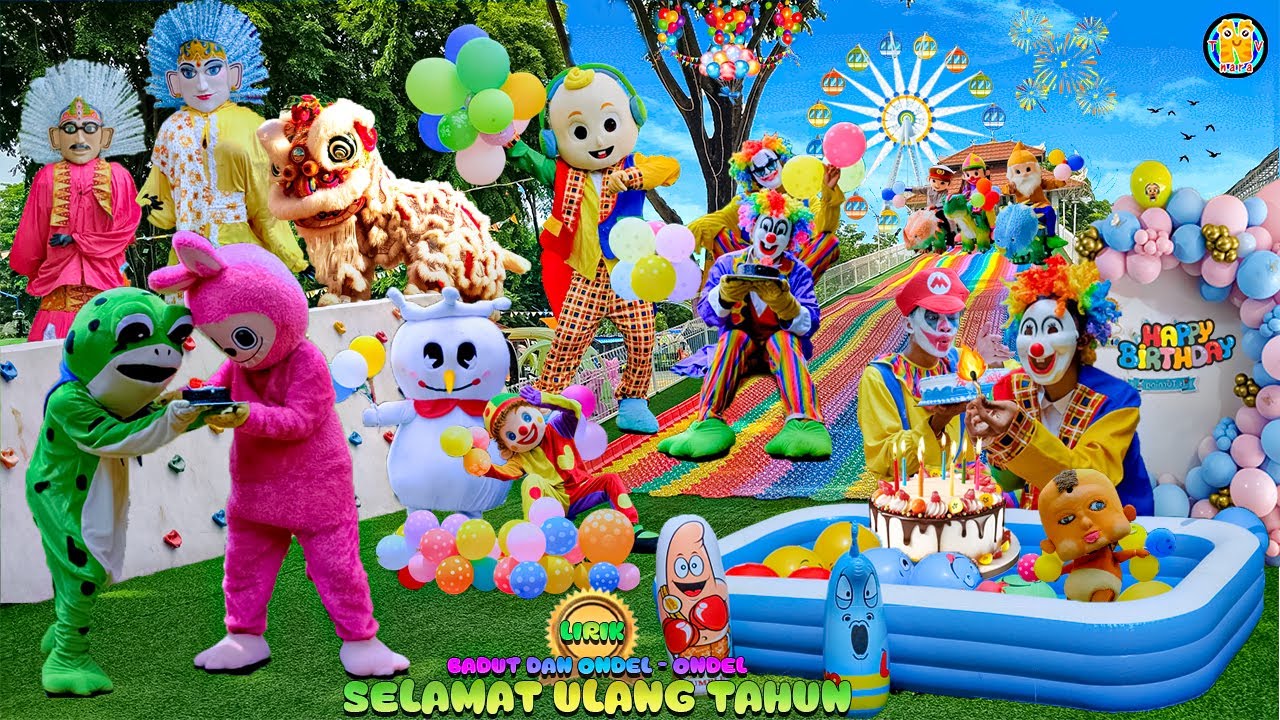 SELAMAT ULANG TAHUN TERBARU 2025🔴5 LAGU ANAK POPULER VERSI BADUT LUCU DAN ONDEL ONDEL - BALONKU