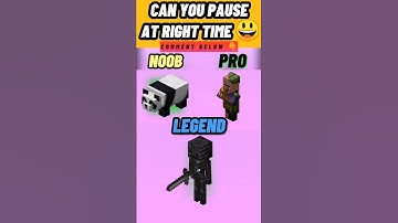 #shorts CAN YOU PAUSE AT RIGHT TIME 😃 #minecraft
