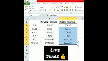 How to quickly filter even or odd numbers in Excel I ISEVEN and ISODD function #Shorts